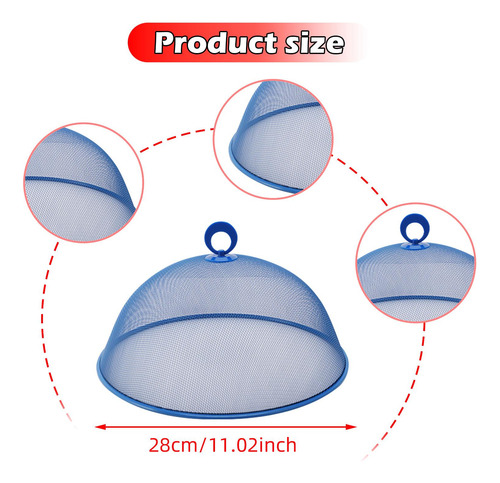 Pantalla De Malla Metálica Para Alimentos, Cubierta De Azul