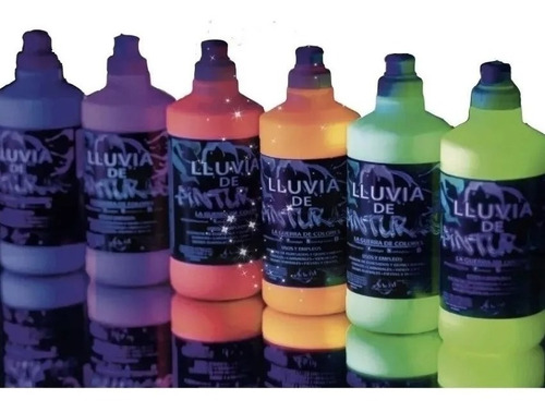 Lluvia De Pintura Colores Fluo X 6 Pomos De 500cc Egresados