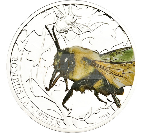 5644 # Palau $2 2011 Prata Proof Série Insetos Do Mundo Iii