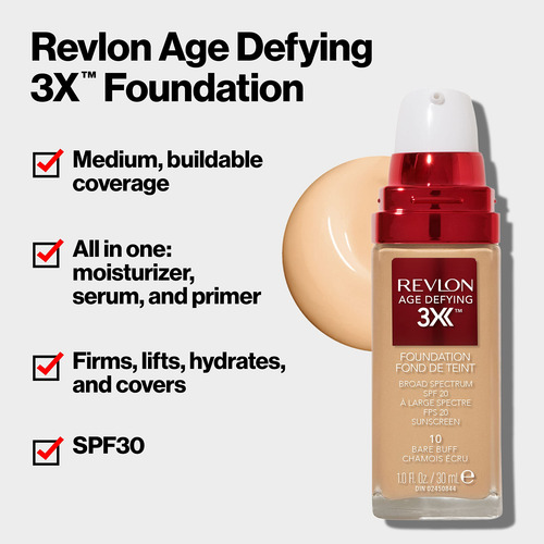 Revlon Liquid Foundationspf 30, Cobertura Media 005 Fresh