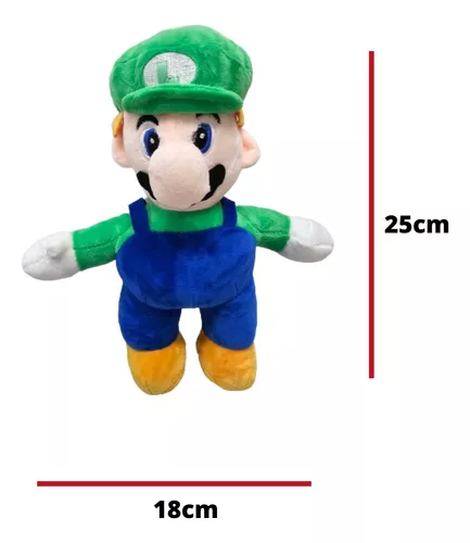 Peluche Luigi 25cm Fontanero Verde Mario Bros