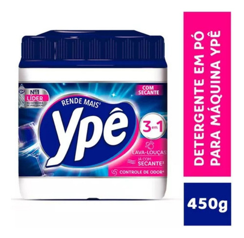 Kit C/2 Detergente Em Pó Ypê Para Máquina Lava Louça 450g