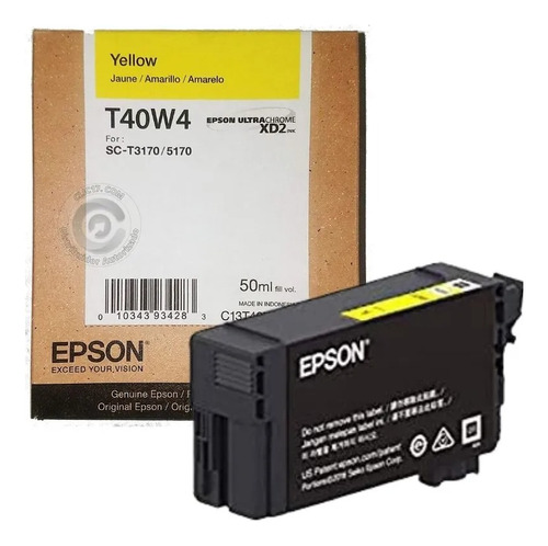 Tinta Epson T40w4 Amarilla Original 50ml