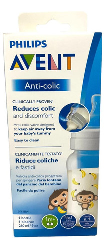 Biberon Philips Avent 1 Pza 9 Oz Anti-colic Flujo Medio