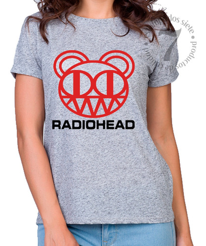 Polera Manga Corta Dama Banda Musical Radiohead