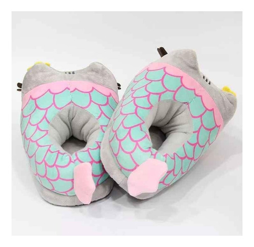 Pantuflas Kawaii Calzado Gato Pusheen Sirena