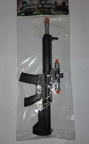 Metralhadora Fuzil M4 Com Som E Luz Brinquedo Arma Ak 47