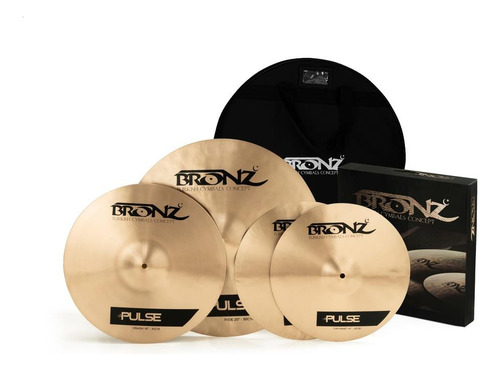 Kit Pratos 14/16/20 Bronz Linha Pulse B20 Com Bag
