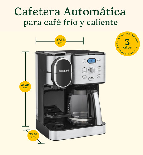 Cafetera 2 En 1 Cuisinart Café Frío O Caliente Ss-16 Plateado