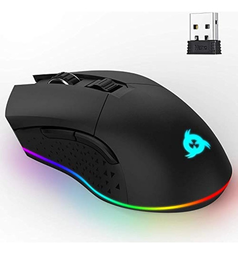 Ratón Inalámbrico Recargable Para Juegos Klim Blaze Rgb + Se