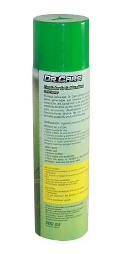 Imagen 2 de 7 de Limpiador De Carburadores Dr. Care (spray), 500ml