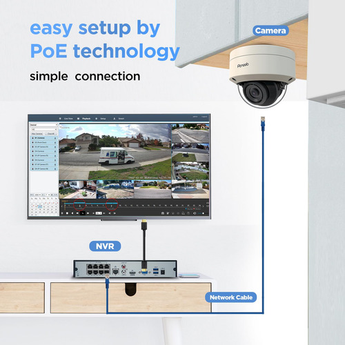 Sistema De Cámara De Seguridad Panoob 4k 8mp 8ch Nvr Con Dis