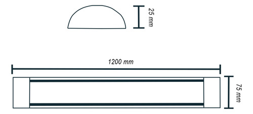 Kit 8 Luminárias Sobrepor Led Linear 36w 6500k Bivolt 120cm