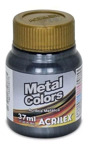 Tinta Acrílica Metal Colors 37ml - Preto 520 - Acrilex