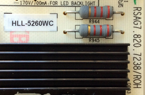 Fuente Hisense 221094 / Rsag7.820.7238/roh / Lc-55p6 / 55h6d (Usado)