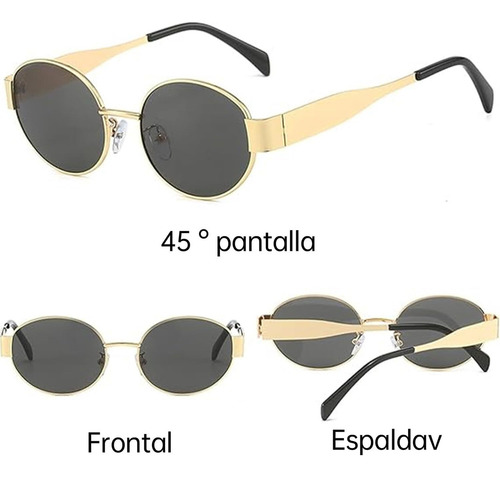 2 Piezas Gafas De Sol Ovaladas Vintage, Gafas De Sol Con
