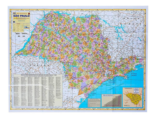 Mapa Do Estado De São Paulo Político E Rodoviário Atualizado