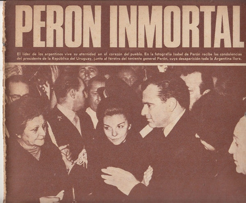 1974 Funeral De Peron Revista Asi Nº 562 Fotos Bordaberry