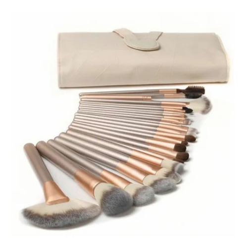 Set Brochas Maquillaje Natural Profesional Con Bolsa 24 Pzs