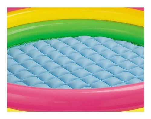 Imagem 2 de 3 de Piscina Inflável redonda Intex Sunset Glow 57107 de 61cm x 22cm 33L rosa, amarela e verde