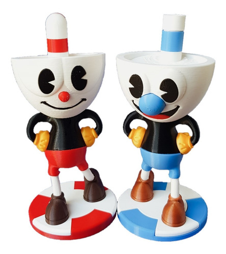 Set De Figuras De Cuphead Y Mugman. Impresión 3d