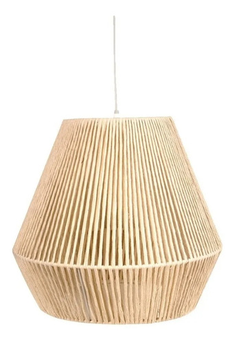 Lámpara Colgante Vintage Hilo Yute 1 Luz Algodon Natural