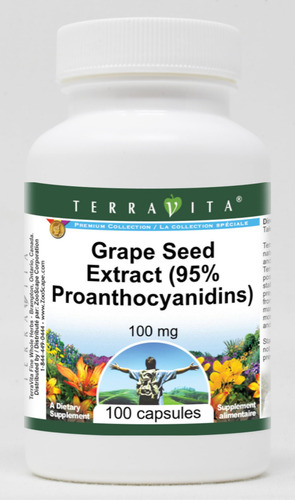 Terravita Extracto Semilla De Uva 100mg 100 Cápsulas 3 Pack