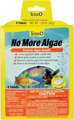 Tetra No More Algae 8tab Antialga Eliminador Alga Acuarios