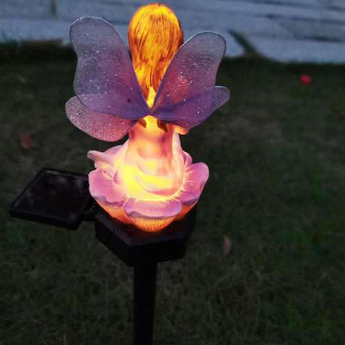 Lámpara Solar Flower Fairy Ground Lampara Exterior