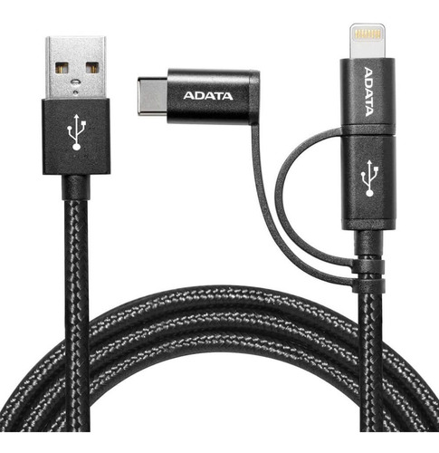 Adata Cable Carga, Datos 3 En 1 (lightning Micro Usb Tipo C)