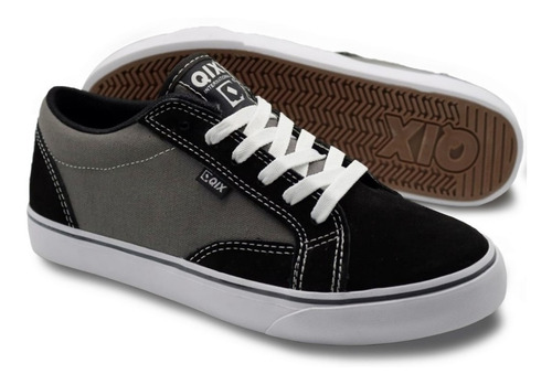 Imagem 2 de 6 de Tênis Qix Skate Dt Old Preto Black Cinza Masculino E Feminino Original Skate Envio Imediato Promoção