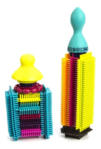 Juego De Bloques De Construcción B. Toys Bristle Block Stack