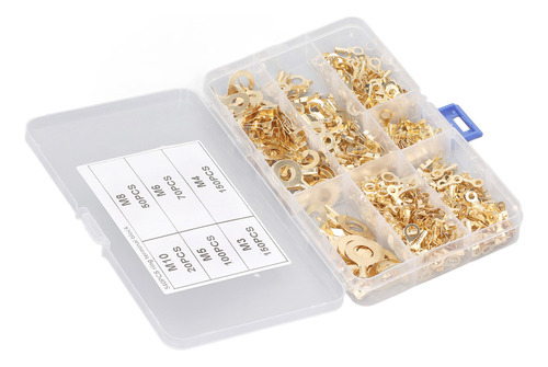 . 540pcs M3 M4 M5 M6 Terminal De Anel De Latão Dourado