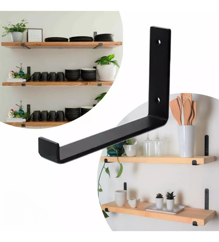 Kit 2 Peças Mão Francesa Invertida Industrial Tábua 30cm - Ecoparcom