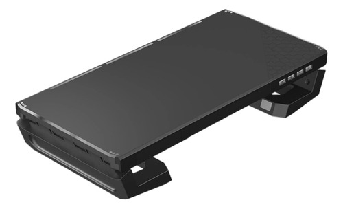 Base Para Monitor Bm-100bk C3tech Preto Com Usb E Gaveta