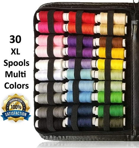 Kit De Costura Portátil 100pcs Tijeras Hilo Aguja Deddal Y