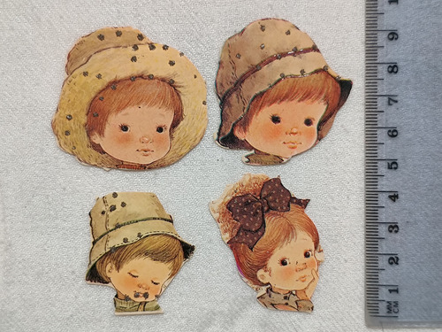 Figuritas Con Brillantina De Sarah Kay Sarah Kay Rostros De Sarah Kay Y Niño (Usado)