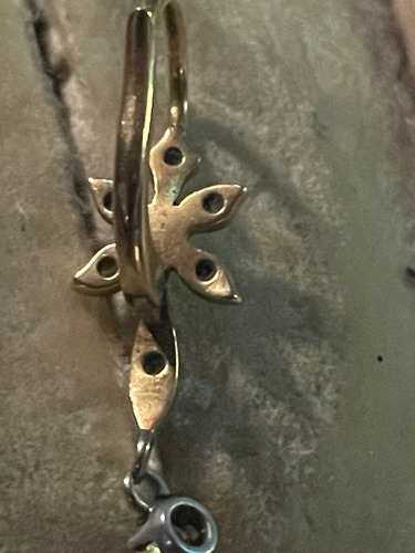 Antiguos Aros En Oro 18 K Con Diamante Talla Antigua 0,10 Ct (Usado)