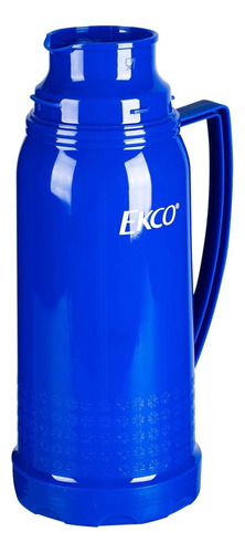 Termo Ekco Con Ampolla De Vidrio, Sistema Antigoteo, C/asa Azul