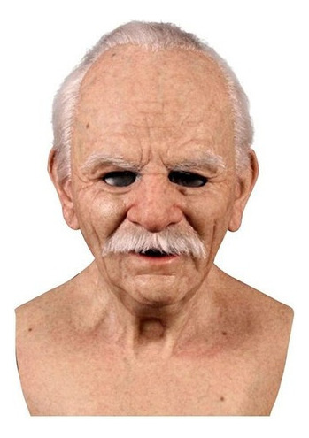 Máscara De Hombre Viejo Realista De Látex De Decoración De H