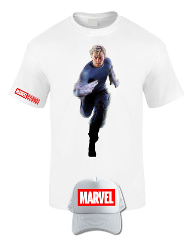 Camiseta Manga Corta Quicksilver Avengers Obsequio Gorra Gt