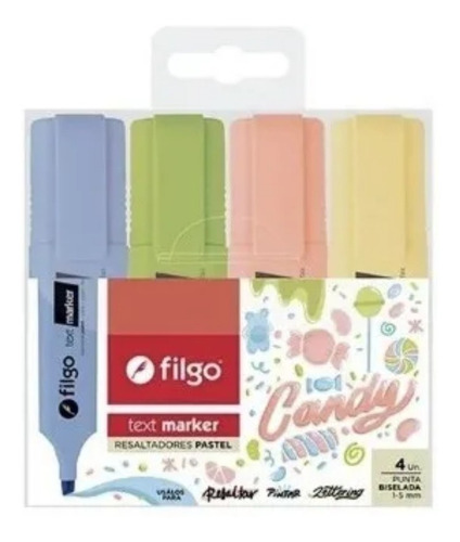 Resaltador Filgo Text Marker Candy X 4