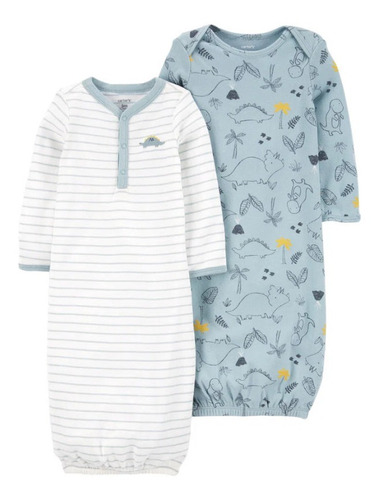 Pijama De Rayas Y Dinosaurios (2 Piezas) Carter's 1l776210