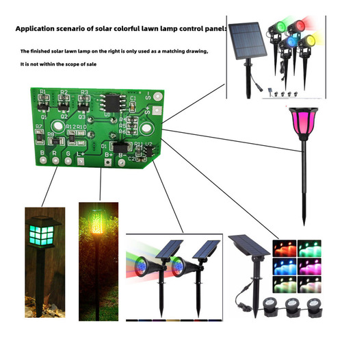 Placa De Circuito De Luz Solar Con Interruptor De 3,7 V, Con