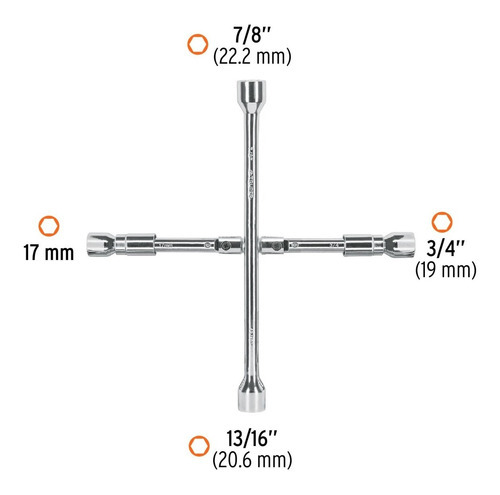 Truper LLCR-14X 15484 llave cruz plegable para auto 14pulg