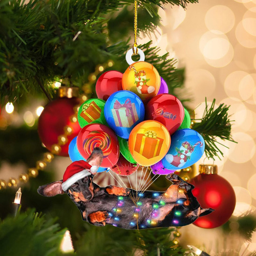 3 Adorno De Navidad Para Perro Salchicha, Decoración Estilo