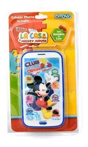 Celular Mickey Mouse Ditoys 3d Sonidos Disney Original 