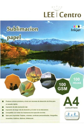 Papel De Sublimación Lee Centro Amarillo Pack 10 Resmas 