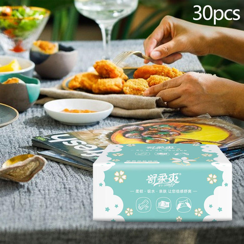 Paquetes De Pañuelos Faciales De 30 Piezas, Papel