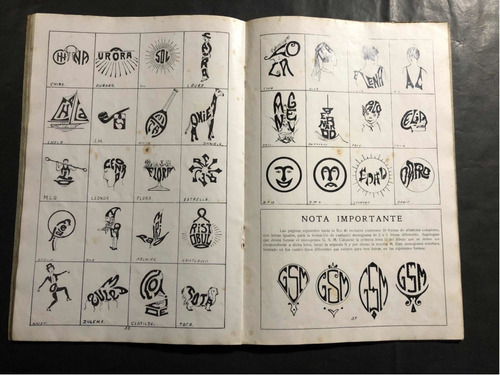 Imagen 3 de 3 de Antiguos Monogramas Art Deco. Paris-buenos Aires. 53250